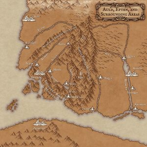Map of Auld, Eften, and Surrounding Areas
